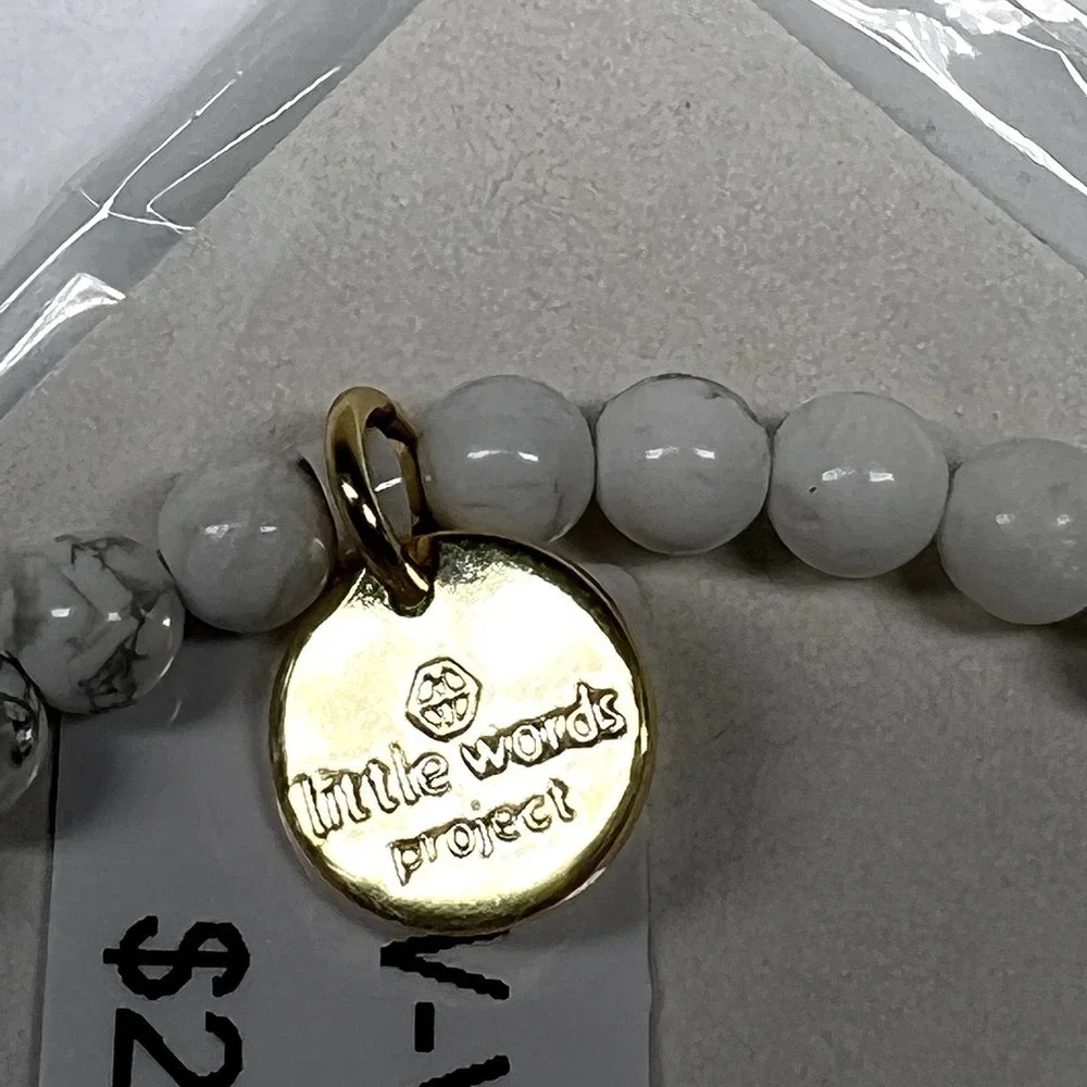 Anthropologie Little Words Project Vote Beaded Bracelet